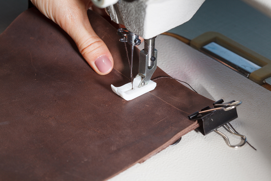 how to sew leather using a machine