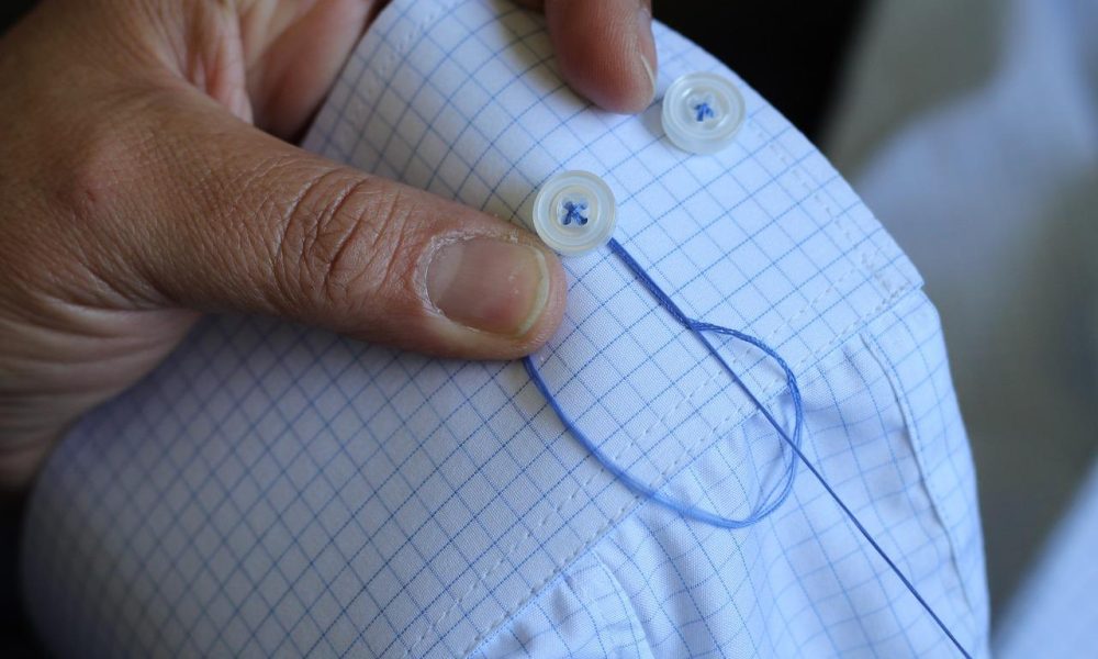 sewing by hand