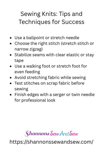 Sewing Knits List