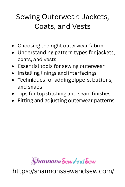 Sewing Outerwear List